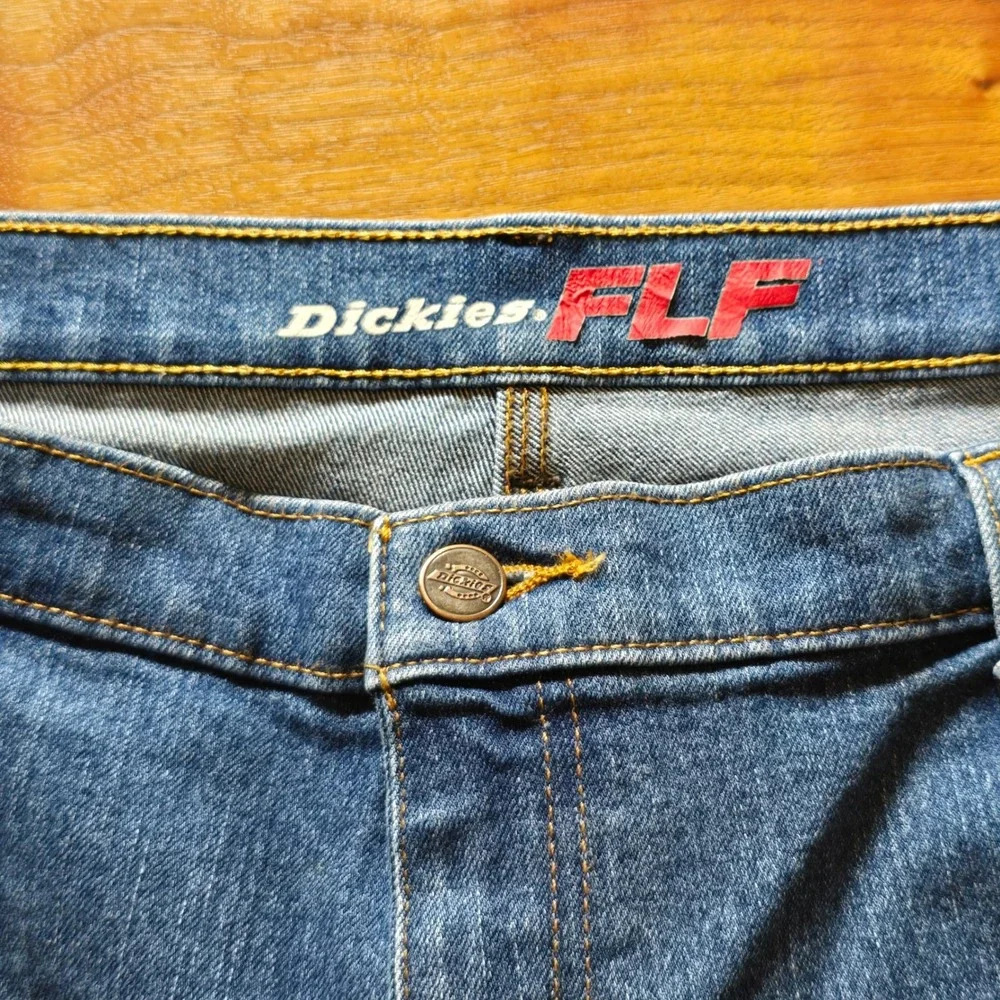 Dickies FLF Carpenter Denim Shorts Men 38 Blue Workwear Utility Stretch DX220SNB